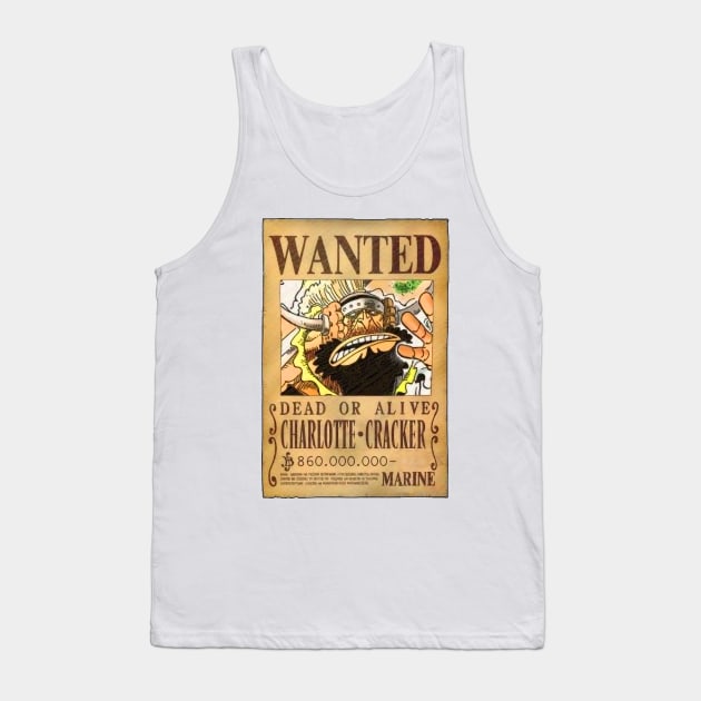 Charlotte Cracker Wanted Poster - 860 Million Berries - One Piece Wanted Poster Tank Top by ManimeXP